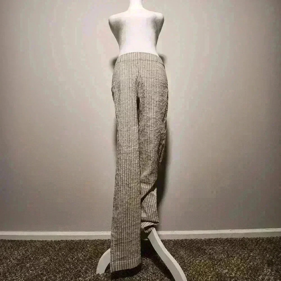 OSKA Organic Linen & Cotton Striped Bootcut Pants Trousers US 6-8 - Picture 1 of 11